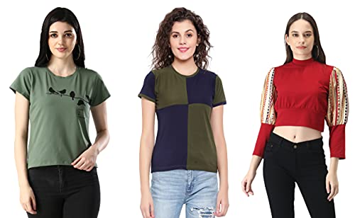 Image of DHRUVI TRENDZ Women Tops | T Shirt for Women | Tops for Jeans for Women | Western Tops for Women Stylish | T-Shirt for Women