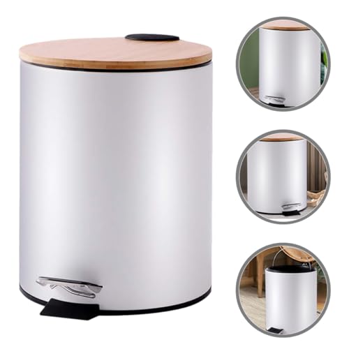 Caneca de Basura Abaodam 5l con Pedal Silencioso y Tapa Blanca miniatura 6