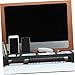 DOITOOL Multifunctional Keyboard Shelf Organizer for Home Black Material Lattices for Notes Phone and Pens Space-Saving Supporting Shelf Tidy Desktop