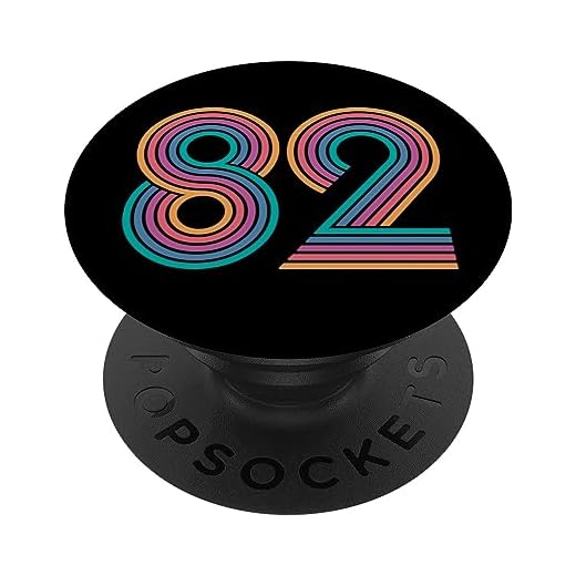 Número 82 Ochenta y Dos Aniversario Hombres y Mujeres 82 Cumpleaños PopSockets PopGrip Intercambiable