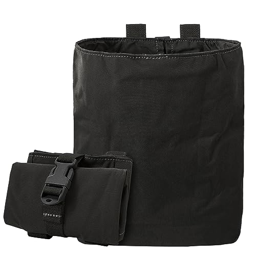 ULIONTAC Tactical Folding Dump Molle Pouch with Buckle (Black)