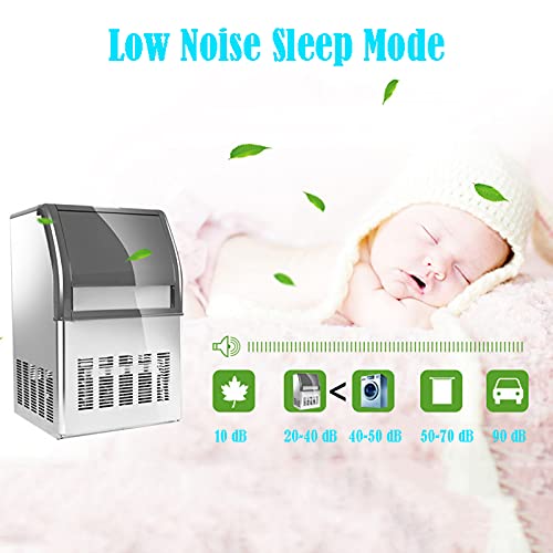 MHGD Arbeitsplatten-Eismaschine, weiches EIS, tragbarer Eiswürfelbereiter, Arbeitsplatte, Eismaschinen aus Edelstahl… – Bild 3