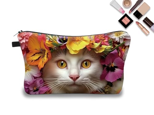 UQWYOID Cosmetic Bag for Women Small Travel Make Up Bag Travel Toiletries Pouch with Zipper for Organizing Small Items Travels Accessories Gift Bags for Birthday Christmas (NR10833)