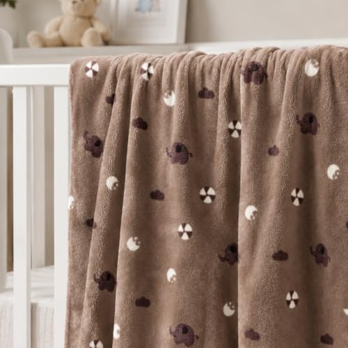 Image of Florida All Season Ultra Soft Kids AC Blanket /Baby Wrapper /Flannel Baby Blanket for 0-5 Yrs Kids(110x150cm) Pack of 2 (Blue-Brown)