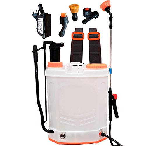 Pulverizador Costal Elétrico 18 a 20 Litros Bateria Recarregável 2 em 1 80 PSI