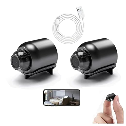 Mini Câmera WiFi Visão Noturna Incluída e Microfone, Câmera IP de Vigilância Sem Fio 1080P HD Micro Monitor de Detecção de Movimento 160° Grande Angular Monitoramento Remoto (Color : 2Pcs)
