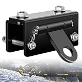 Universal Snowmobile Bumper Hitch - Adjustable Heavy-Duty Steel Sled Trailer Towing Hook Kit for Ski Doo/Polaris/REV/Arctic Cat/Yamaha, Tongue Type Snowmobile Accessories
