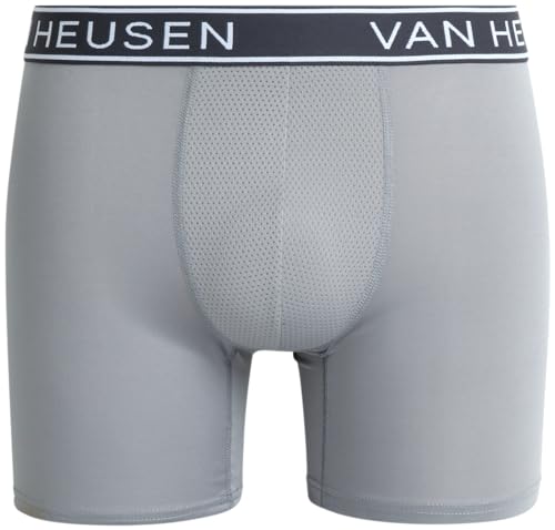 Van Heusen Men's Boxer Briefs - 12 Pack Soft Stretch Moisture Wicking Athletic Performance Underwear Boxers for Men (S-XL)4
