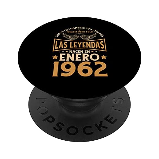 Cumpleaños Hombre Regalos Las Leyendas Enero 1962 PopSockets PopGrip Intercambiable