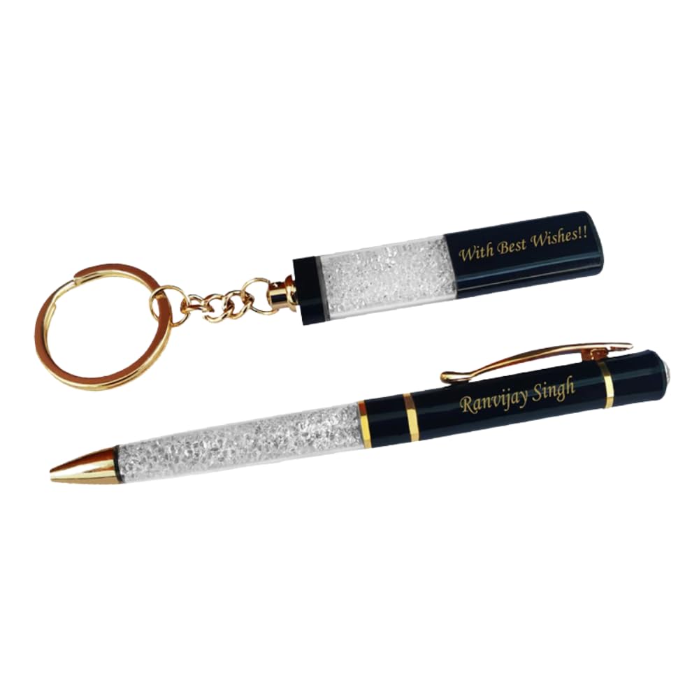 Personalized Silver Crystal pen and Keychain set Metal crystal pen engraved Gift for teacher advocate Corporate gift Thankyou gift for friend and family pen with name engraved custom pens gift for him 2