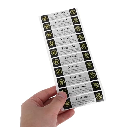 JUMPLAWN 200 Sztuk Tamper Resistant Security Tape with Void Message Transfer Matte Non Transfer Tamper Stickers for Reusable Package Sealing And Barcode Evidence Labels