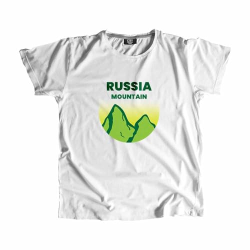 T-shirt Russia Mountain blanc pour vos randonnées et sorties urbaines