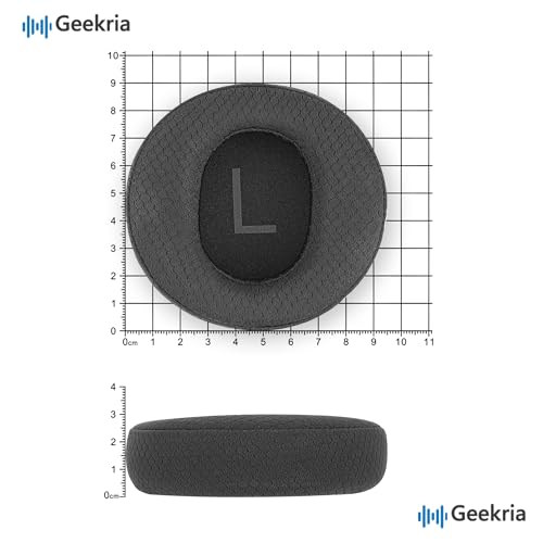 Image of Geekria Comfort Mesh Fabric Replacement Ear Pads for Microsoft Surface GEN I /GEN II Headphones Ear Cushions, Repair Parts (Black)