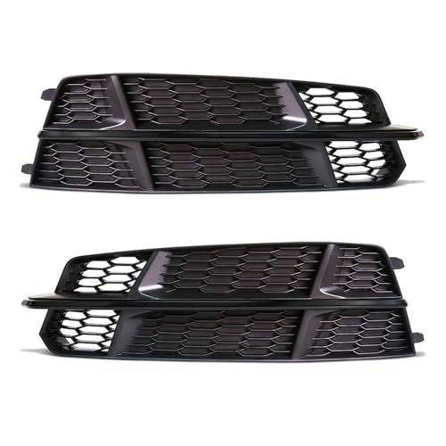 Grille Nid D'abeille Feux Brouillard A6 C7 2 Pièces Couverture Noir Mat