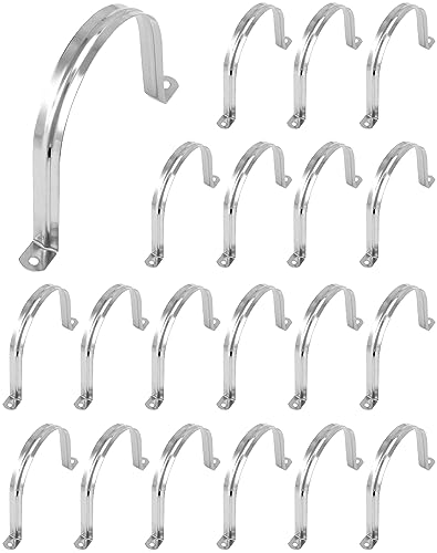 Colliers de serrage rigides anti-vibration en acier inoxydable 10,2 cm QWORK x20 - 8