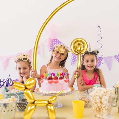 Image of Metallic Gold Long Balloons Premium 260 Twisting Animals Magic Balloons for Birthday Kids Wedding Party Supply 100pcs