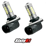 Sixty61 LED Headlight Bulbs for Arctic Cat DVX 400 LED 2004 2005 2006 2007 2008, 881 White, 1400 Lumens each, Super Bright