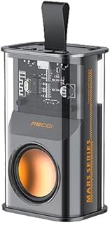 صب بلوتوث / مكبر صوت بلوتوث ، مكبرات صوت لاسلكية صغيرة شفافة مع ضوء عميق وصوت عالي الدقة