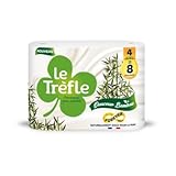 Trébol Dulce Bambú -4 Rollos de Papel Inodoro, de triple espesor, 130 Hojas por Rollo, Naturalmente suave para la Piel, Rollos con Fibra de Bambú, Certificado FSC, Embalaje de Papel