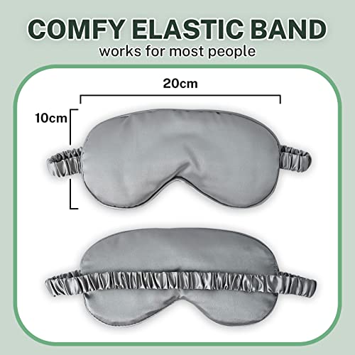 D Sleep Mask 4 Pcs Silk Sleep Eye Mask Blocks Light Reduces Soft Satin Eye Covers Eyeshade Blackout Eye Mask With Elastic Strap Suitable For Sleeping Travel Nap Women Men （4 Colors） #TOP1