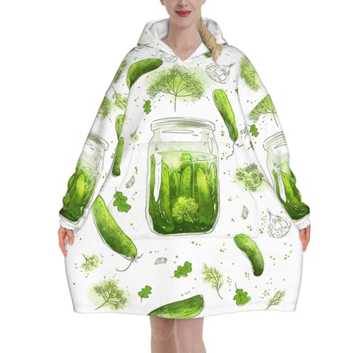 Pull-over en flanelle femme avec couverture à capuche oversize imprimée