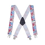 ANKROYU Elastische Hosenträger für Herren. Stilvolle, breite, verstellbare Hosenträger mit...