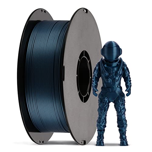 ANYCUBIC PLA Filament 1.75mm Silk Metallblau, 3D Drucker Filament 1.75 PLA 1kg Spool, Glänzend, Premium-Qualität, Biologisch abbaubar