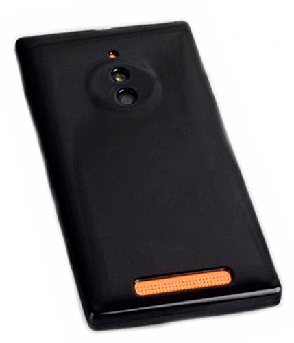 Titan Mobilfunk Zubehör Dark Hülle Style kompatibel mit für Nokia Lumia 830 - Silikon TPU Handy Cover Hülle Schutzhülle in Schwarz -#