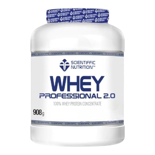 Scientiffic Nutrition - Whey Professional 2.0 Proteinas Whey en Polvo 100% Pura, para Aumentar la Masa Muscular, con Enzimas Digestivas y Lactasa - 908g, Sabor Mousse de Chocolate.