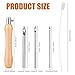 5pcs Punch Needle Kit, Punch Needle Tool Includes 2/3/4mm Metal Punch Needle Tips & Handle & Punch Needle Threader Punch Embroidery Pen Kit for Adults Beginner Floss Cross Stitching DIY Craft