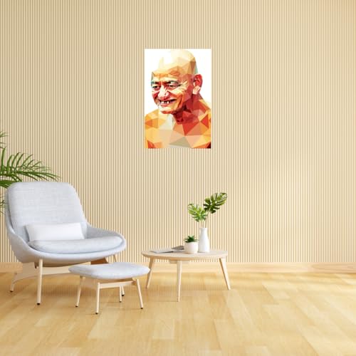 Image of ANUKRATI GRAPHICS Jain Acharya Vidyasagar ji Portrait Poster, 12x18 | Matte Finish, 300 GSM Paper, Multicolor