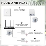 AETPI ADSL Filter Microfilter for Broadband Phone BT Plug to RJ11 Connector Phone Socket Adapter Male to Female for Telephone Landline Modem Fax BT Sky Talktalk Internet Cable Wifi Router Splitter - Image 2