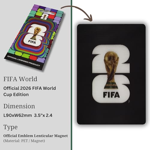 Imán lenticular oficial Copa Mundial FIFA 2026 3.5 x 2.5 pulg miniatura 2