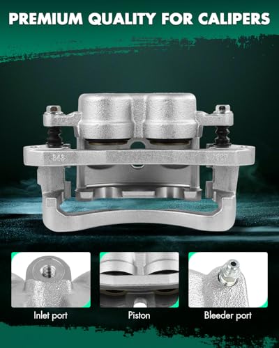 Image of SCITOO 18B4814 Rear Left Disc Brake Caliper w /Bracket Fit For Chev For Silverado 3500 2001-2006,For GMC For Sierra 3500 Classic 2007,For GMC For Sierra 3500 HD 2007-2010, Double Pistons