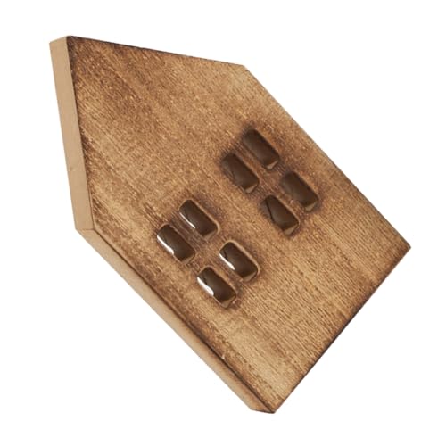 KONTONTY Wood Centerpieces for Tables Mini House Decor Ideal for Christmas House Decor Festive Season
