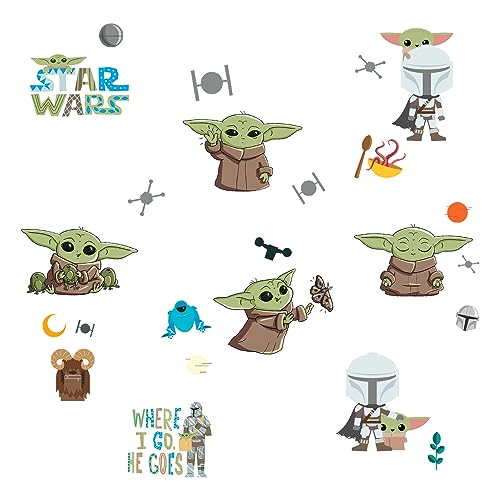 Image of RoomMates Star Wars: The Child Illustrated Peel and Stick Wall Decals by RoomMates, RMK4805SCS