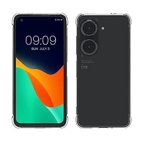 kwmobile Hülle kompatibel mit ASUS Zenfone 10 / Zenfone 9 - TPU Silikon Hülle - Ecken Schutz - Schutzhülle Cover Transparent