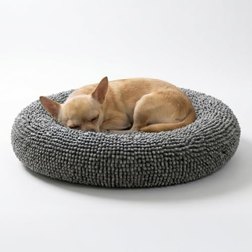 Muddy Mat&reg; Cloud K-9 Dog Beds for Small Dogs & Cats, Soft & Relaxing Round Dog Bed, Chenille...