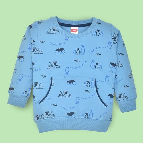 Image of LuvLap Baby Boys Full Sleeve Sweatshirt & Pyjama Set