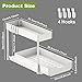 Minimalist Studio Under Sink Organizers and Storage, L-Shape Kitchen Bathroom Organization, 2-Tier Sliding Storage Under Bathroom Kitchen Sink Cabinet Organizer Shelf Pull Out 2 Pack (White)