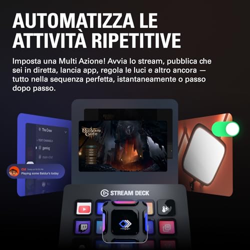Stream Deck MK.2 – Controller da studio, 15 tasti macro, attiva azioni nelle app e in software quali OBS, Twitch, ?YouTube e altro, funziona con Mac e PC - Tastiera gaming - Immagine 4