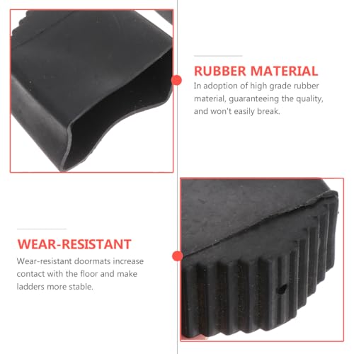 VICASKY 4pcs Gummileiterfüße - 40x20 Aluleiterersatz, rutschfeste Schutzkappen für universelle Leitern Aluleiter Ersatz GummifüßE LeiterfüßE 40x20 Aluleiter ErsatzfüßE für Leitern