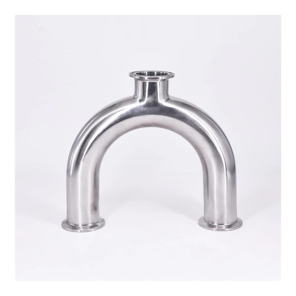 38mm 1.5" Pipe OD 1.5" Tri Clamp U Shaped Bend 3 Way SUS 304 Stainless Fitting Spliter Beer