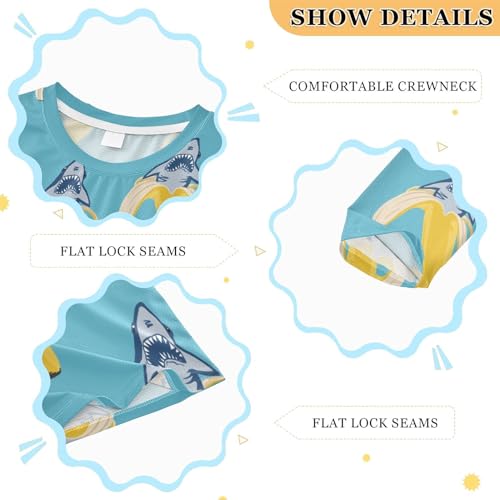 CaTaKu Boys Rash Guard Long Sleeve Swim Shirts for Toddler Rashguard Sun Shirt Kids Girls UPF 50+ Swimwear for 3-12Y3