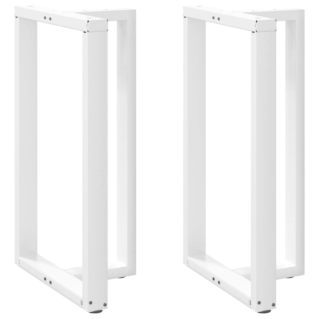 Mesa de bar patas en forma de T, 2 unidades, blanco, 60 x 35 x (100-101) cm, acero con recubrimiento en polvo, patas de mesa de metal ajustables para mesas de pie, muebles
