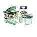 Produktbild Nicer Dicer Chef Gemüseschneider Gemüsehobel 10.tlg, Küche Helfer als Zwiebelschneider, Salatschneider, Würfelschneider Pommesschneider Wellenschneider, Multizerkleiner für Obst Gemüse mit Rezept