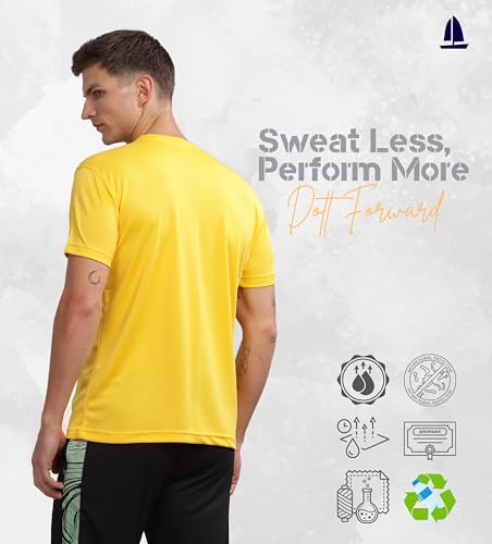 Image of Men's Regular Fit Quick-Dry Active T-Shirt for Gym & Sports - Stylish, Comfortable, and Perfect for Workouts & Everyday Wear