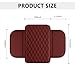 Stacool Upgraded Car Center Console Cover,Microfiber Leather Car Armrest Cover Cushion with 2 Storage Bags,Universal Cars Armrest Storage Box Cars Interior Accessories for Most Vehicles (Red)