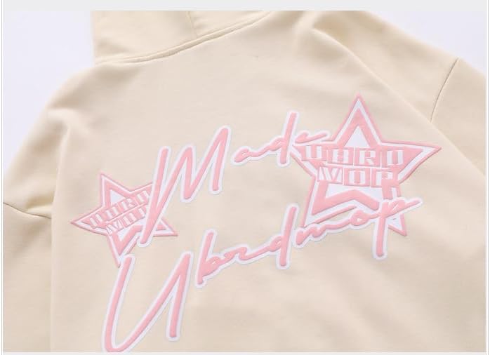 Miniatura 9 de CYee Men's Baggy Graphic Zipper Hoodies Acubi Y2k Drawstring Outwears Punk Harajuku Jacket Preppy Long Sleeve Pullover