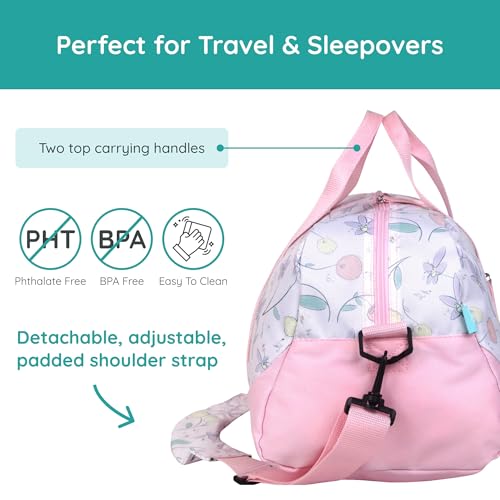 Image of JumpOff Jo by Wildkin Overnighter Duffel Bag - Lightweight Travel Bag for Kids - Fairy Blossom